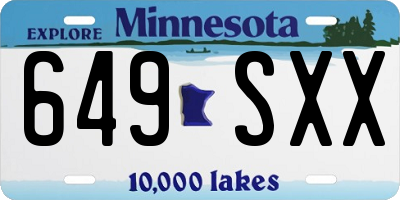 MN license plate 649SXX