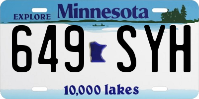 MN license plate 649SYH