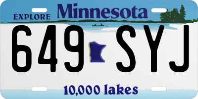 MN license plate 649SYJ
