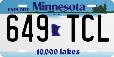 MN license plate 649TCL
