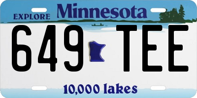 MN license plate 649TEE