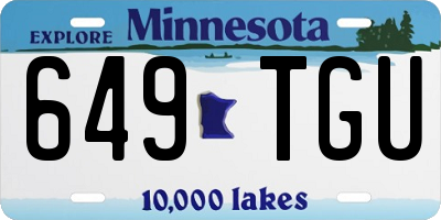 MN license plate 649TGU