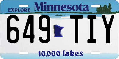 MN license plate 649TIY