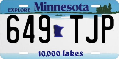 MN license plate 649TJP