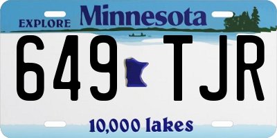 MN license plate 649TJR