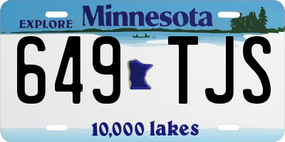 MN license plate 649TJS