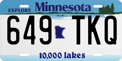 MN license plate 649TKQ