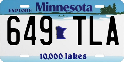 MN license plate 649TLA