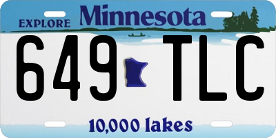 MN license plate 649TLC