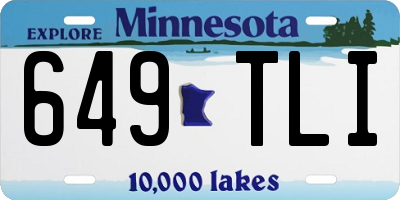 MN license plate 649TLI