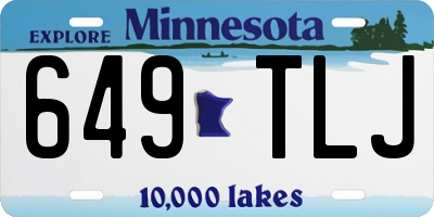 MN license plate 649TLJ