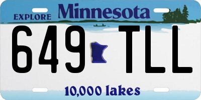 MN license plate 649TLL
