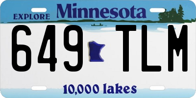 MN license plate 649TLM