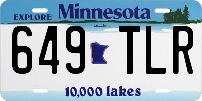 MN license plate 649TLR