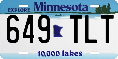 MN license plate 649TLT