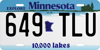 MN license plate 649TLU