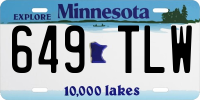MN license plate 649TLW
