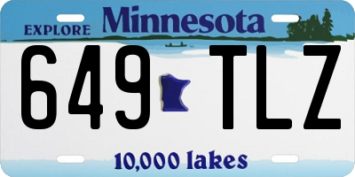 MN license plate 649TLZ