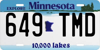 MN license plate 649TMD