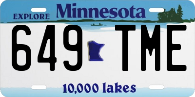 MN license plate 649TME