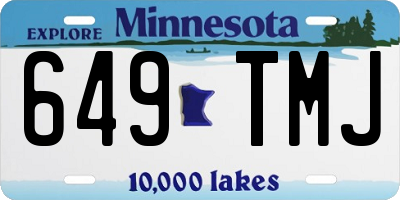 MN license plate 649TMJ
