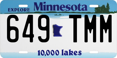 MN license plate 649TMM