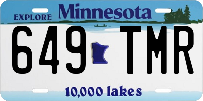 MN license plate 649TMR