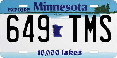 MN license plate 649TMS