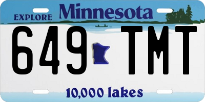 MN license plate 649TMT