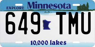 MN license plate 649TMU
