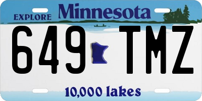 MN license plate 649TMZ