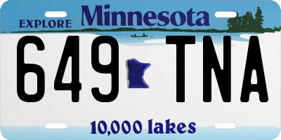 MN license plate 649TNA