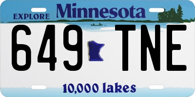 MN license plate 649TNE