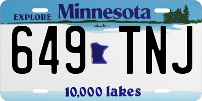 MN license plate 649TNJ