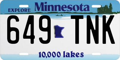 MN license plate 649TNK