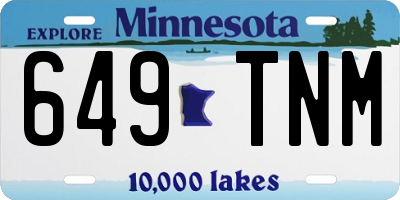 MN license plate 649TNM