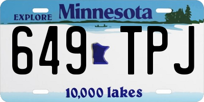MN license plate 649TPJ
