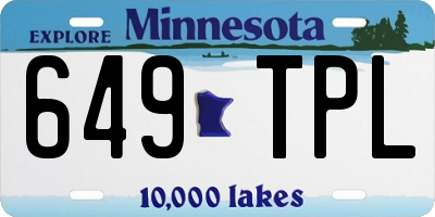 MN license plate 649TPL