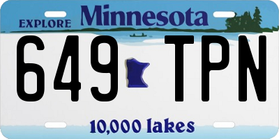 MN license plate 649TPN