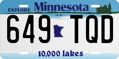 MN license plate 649TQD