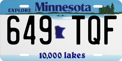 MN license plate 649TQF