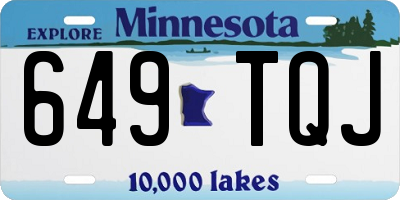 MN license plate 649TQJ