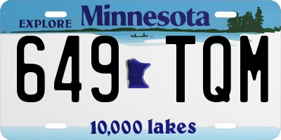 MN license plate 649TQM