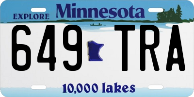 MN license plate 649TRA