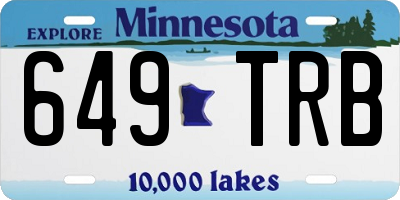 MN license plate 649TRB