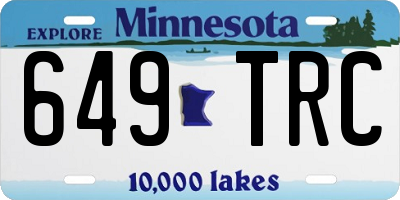 MN license plate 649TRC