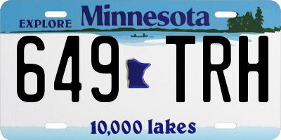 MN license plate 649TRH