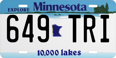 MN license plate 649TRI