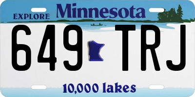 MN license plate 649TRJ