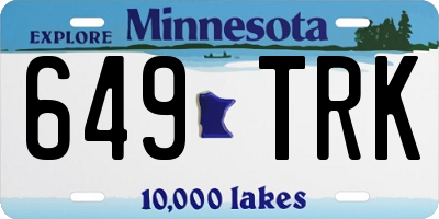 MN license plate 649TRK